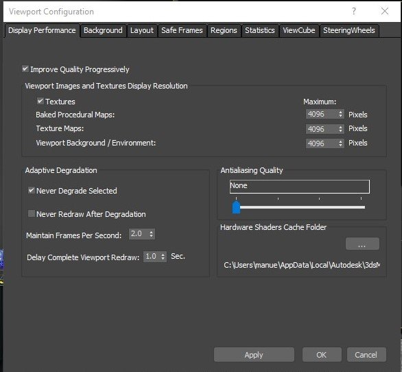 How to change Field of View with numeric value, Rendering Method Panel missing