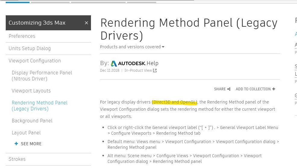 How to change Field of View with numeric value, Rendering Method Panel missing