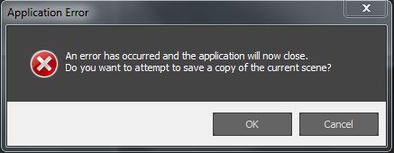 0em3a0000002uke "An error has occurred and the application will now close." message appears when using the 'Undo' button in 3ds Max