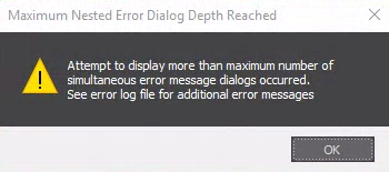 0em3a000000fkeh Image: Multiple errors result in the nested error window.