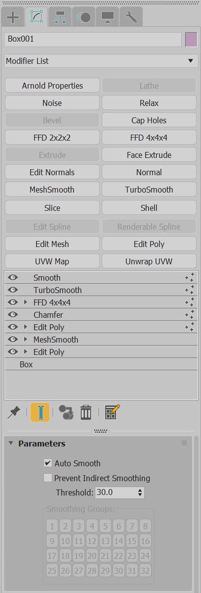 Modifier Stack