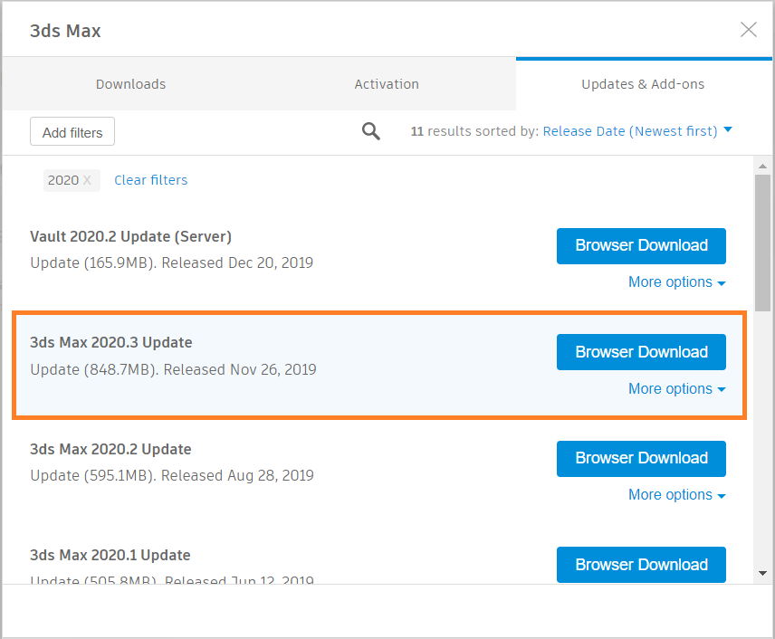 0em3g000000fywc 3ds Max 2020 Updates