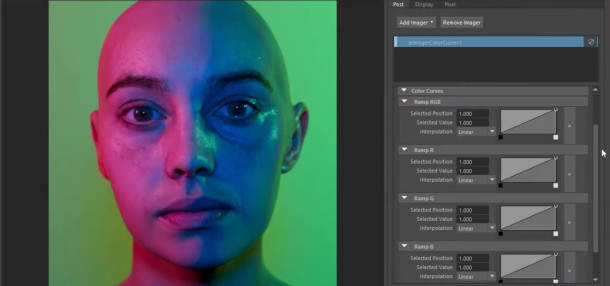 Real-time colour correction with imager_color_curves in Arnold 7