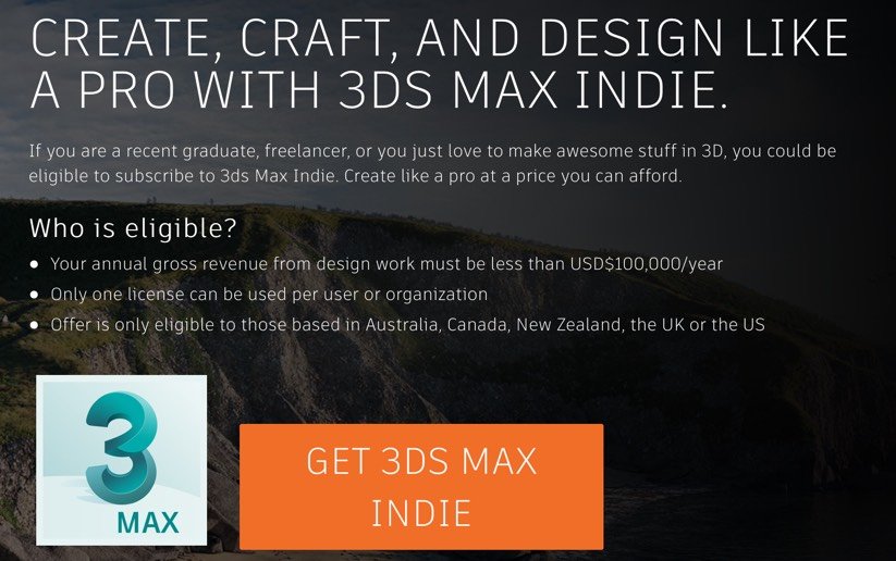 3DS Max and Maya Indie licensing announced