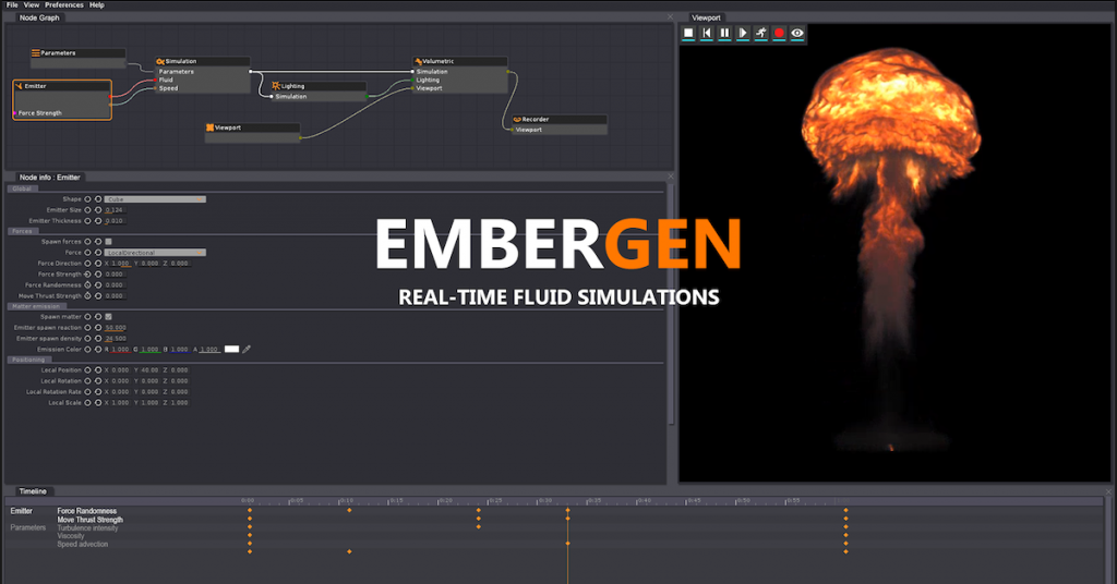 EmberGen – real time volumetric fluid simulation