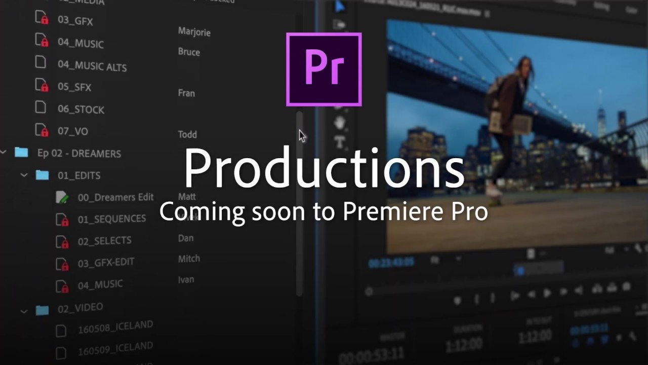 Adobe previews Productions feature for Premiere Pro